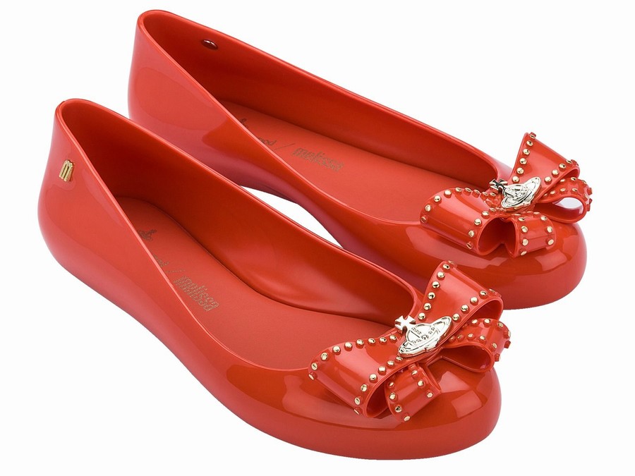 Bailarinas Melissa Vivienne Westwood Sweet Love Viv Bow Orb Mujer - Rojas Oscuro - Argentina GMY-817